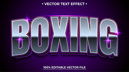 Poster - Boxing text effect abstract background template with bold style use for logo and banner headline
