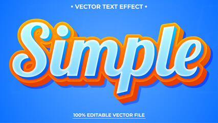 Poster - Editable text effect Editable Simple 3d Colorful font style perfect for logo title or heading