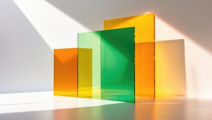 Poster - Chic geometric shape backdrop for photography.