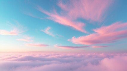 Poster - Bright pastel sky background and texture