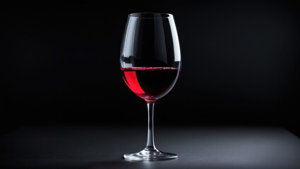Poster - black background with red wine. space for copy.