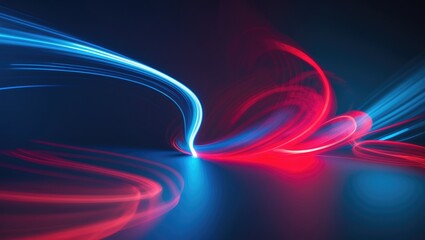 Poster - Background showcasing dynamic light movement in red and blue