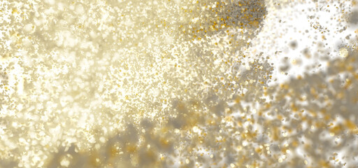 Aufkleber - Sparkling gold and white glitter background. Perfect for festive designs.