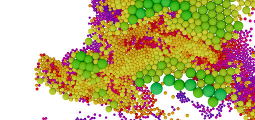 Poster - Abstract background with colorful spheres. Perfect for presentations or websites.