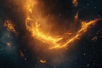 Poster - broken glow haze mist swirling flow background