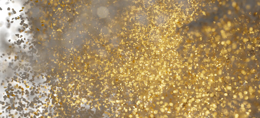Aufkleber - Shimmering gold and gray particles. Perfect for luxury, elegant designs.