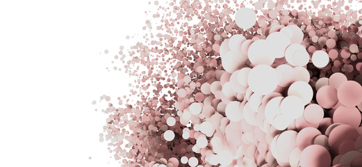 Poster - Pink and white circle abstract background. Perfect for modern designs.
