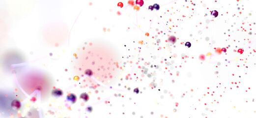 Aufkleber - Soft, colorful bubbles float on a white background. Perfect for websites, presentations, and more!