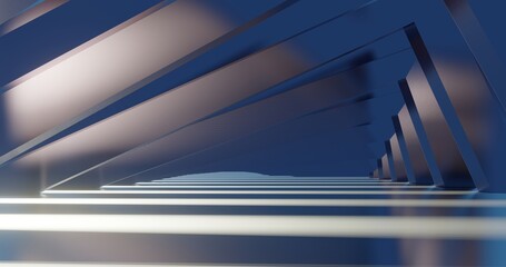 Poster - Architecture background geometric arched interior 3d render