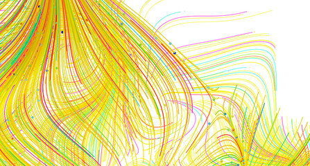 Poster - Vibrant, dynamic lines create an abstract art background. Perfect for modern designs.