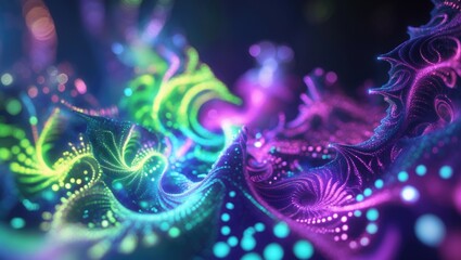 Poster - fractal light design in the background
