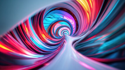 Poster - Abstract lines swirling and vibrant curves separately