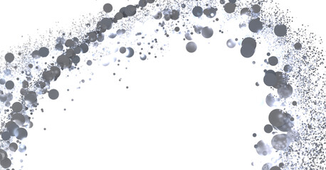 Aufkleber - Abstract background with silver bubbles and particles. Perfect for websites, presentations, and more.