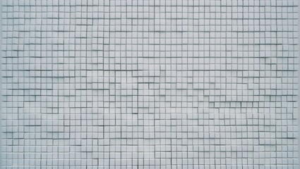 Poster - Seamless background featuring white mosaic building walls texture