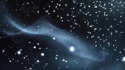 Poster - Realistic abstract dust particles drifting over background for overlay
