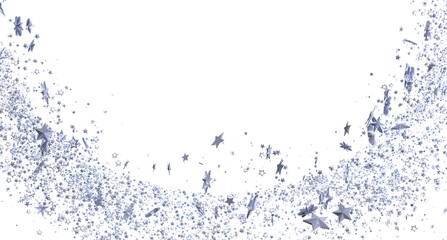 Aufkleber - Festive background with silver stars. Perfect for holidays, celebrations, and magical designs.