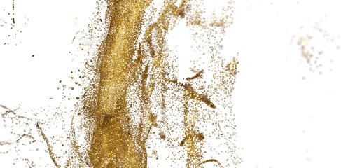 Fototapete - Gold Glitter Explosion - Festive Sparkle Background