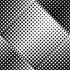 Poster - Geometrical black and white circle pattern background