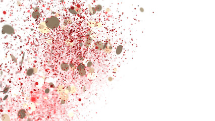 Fototapete - Abstract red gold glitter burst. Perfect for holidays, celebrations, and festive designs.