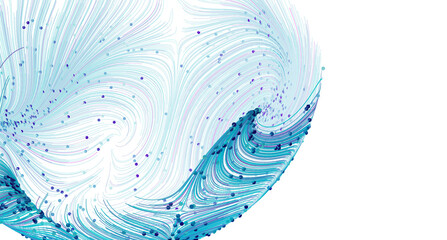 Aufkleber - Stunning abstract background image featuring a swirling blue data visualization. Perfect for tech, science, and design p