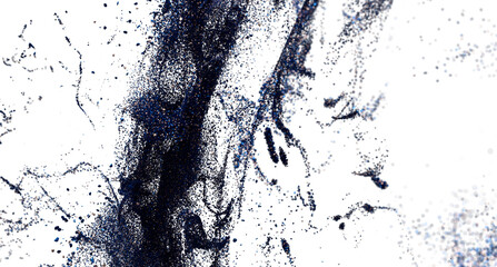 Aufkleber - High-resolution image of abstract dark blue particle dispersion, perfect for design projects.