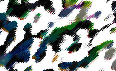 Aufkleber - Abstract Colorful 3D Cube Blocks Pattern Texture Background