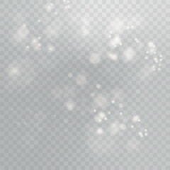 Poster - white dust PNG, Christmas dust glowing bokeh confetti light and glitter texture overlay for your design. Png Festive sparkling white dust png. Holiday powder dust for cards, invitations, banners. 