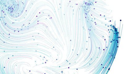 Aufkleber - Beautiful abstract background with swirling blue lines and dots. Perfect for websites, presentations, and more.