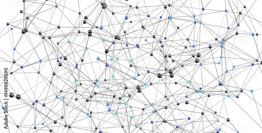 Abstract image depicting a complex network, ideal for technology, data science, and connection themes.