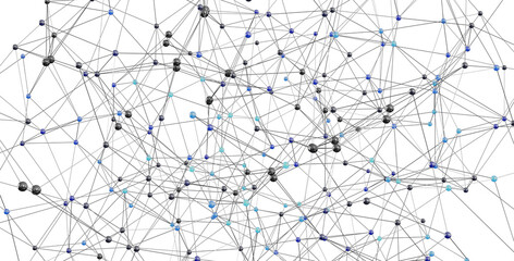 Aufkleber - Abstract image depicting a complex network, ideal for technology, data science, and connection themes.
