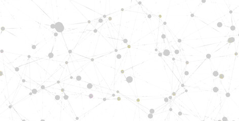Poster - Stock photo of abstract network connection with dots and lines.  Great for technology, connection, and network concepts.