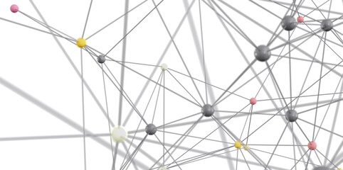 Poster - Modern network visualization.  Ideal for tech, data, and connection concepts.