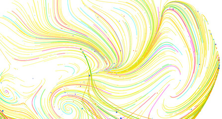 Aufkleber - Colorful abstract background with swirling lines and dots. Perfect for modern designs.