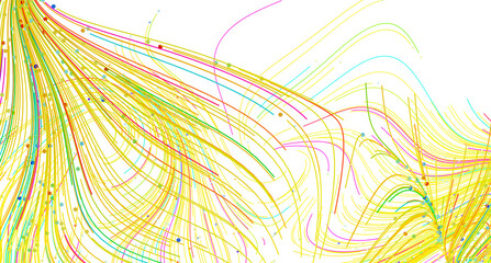 Aufkleber - Vibrant abstract background with colorful lines and dots. Perfect for modern designs.