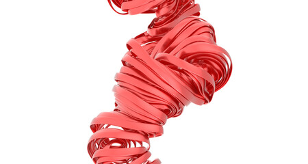 Aufkleber - High-resolution image of a red abstract spiral, perfect for design projects needing a modern, artistic touch.
