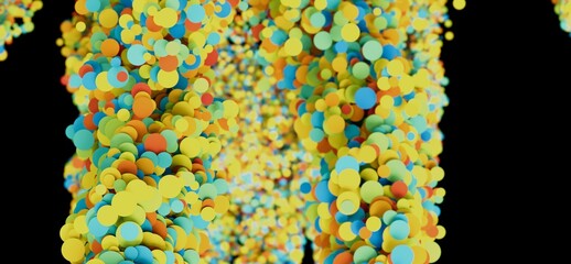 Aufkleber - Vibrant, playful background of colorful circles. Perfect for websites, presentations, and more!