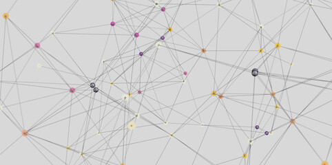 Fototapete - Abstract background image of interconnected dots and lines, representing network, connection, or technology.