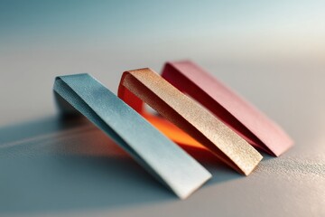 Aufkleber - Minimalist Reading Essentials Sleek Ribbon Bookmarks in Pastel Gradient - Modern Organization Tools for Digital Creators and Mindful Productivity