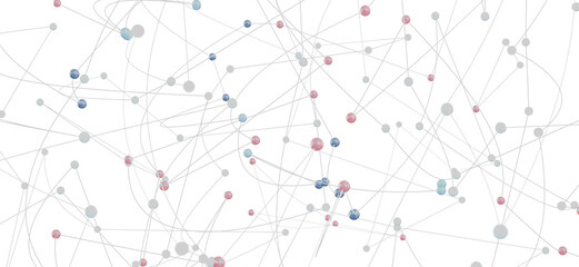 Poster - Stock photo of abstract network connections, nodes, and lines. Ideal for tech, communication, and global concepts.