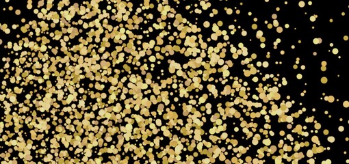 Poster - Abstract background with gold confetti on black. Perfect for celebrations!