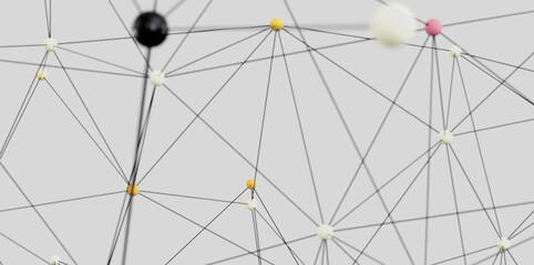 Poster - Abstract image of interconnected nodes.  Perfect for technology, network, or connection concepts.