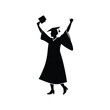 © Silhouette boss 7067 - Celebrating Graduation Silhouette of a Joyful Graduate