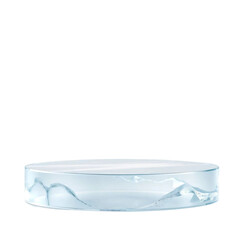 Empty ice podium isolated on transparent background