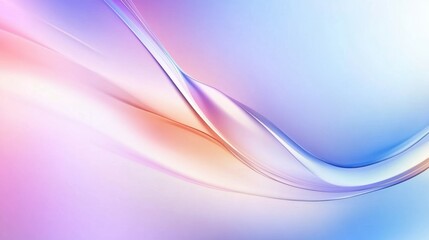 Aufkleber - Futuristic abstract background with wave-like curved shapes in blue-purple gradient, glowing soft light, dynamic composition for creative design, banner, presentation, or web use