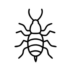 Poster - Simple outline drawing of a bug with segmented body and antennae showing its basic form and structure
