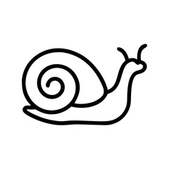 Poster - A simple outline drawing of a snail with a spiral shell and two antennae is displayed here nicely