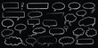 © john - Crayon or chalk speech bubble set - hand drawn sketchy chat clouds, oval shapes dialog boxes, thought balloons, communication design elements in doodle
