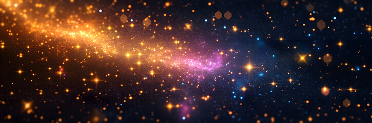 Wall Mural - vintage-inspired vector starfield with constellations and neon lights, astronomy, glow