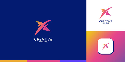 Fototapete - initial letter x abstract monogram logo vector design