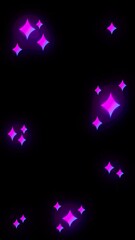 Wall Mural - abstract looping background with glowing pink and blue stars